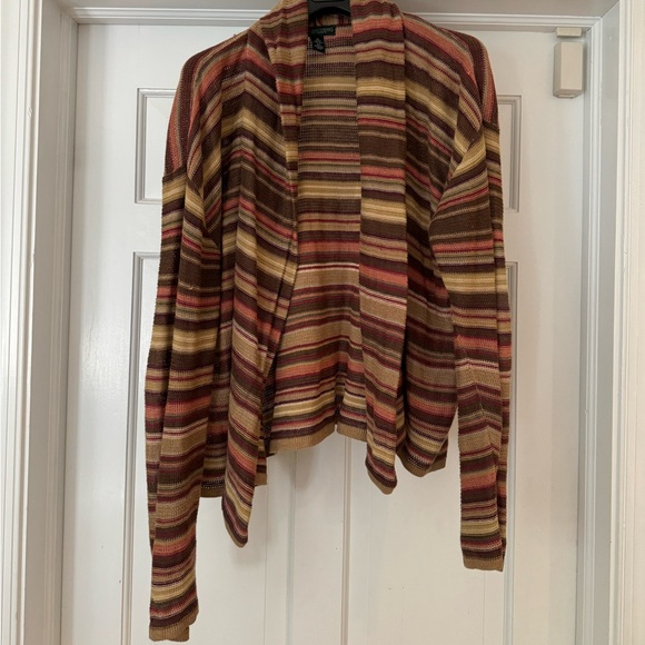 Ralph Lauren Sweaters - Ralph Lauren size M gorgeous stripped open front cardigan